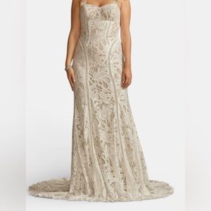 DB Studio David’s Bridal NWT strapless stretch lace wedding or prom dress formal